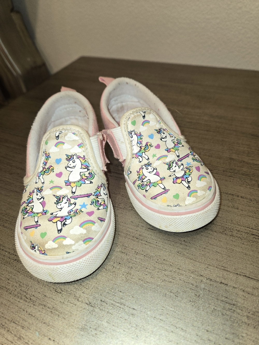 Vans Kids Pink Velcro Sneakers